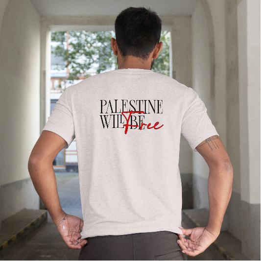Stand for Justice – Palestine Will Be Free Tee - Sport grey